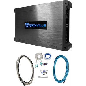 Rockville DBM25 1400w 2 Channel Marine/Boat Amplifier w/ Silicone Covers+Amp Kit