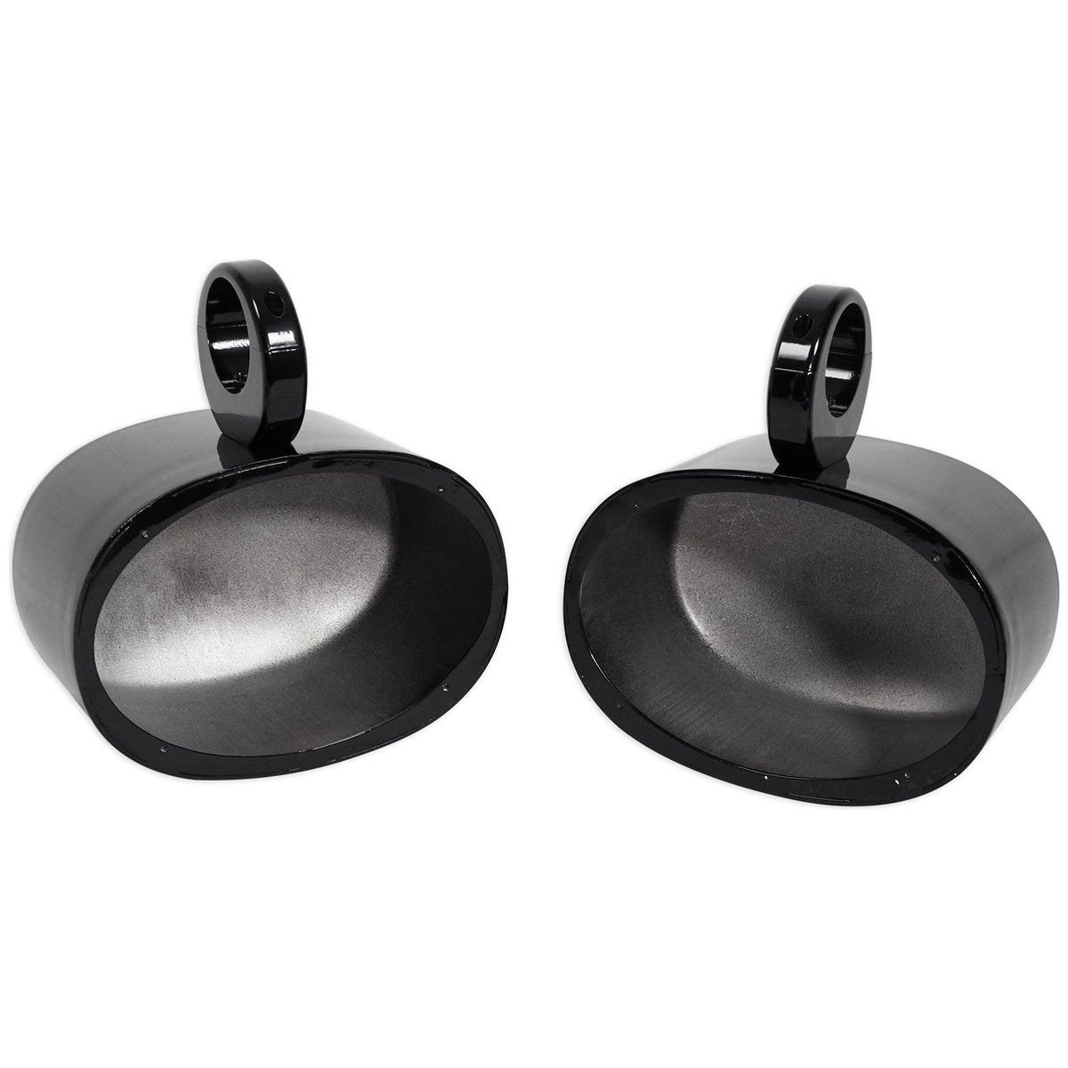 (4) MAC69B 6x9" Black Aluminum Wakeboard Tower Speaker Pods+Covers