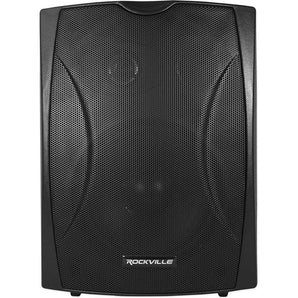 (8) Black 5.25" 70v Wall Speakers+Amplifier For Restaurant/Office/Cafe/Bar/Hotel