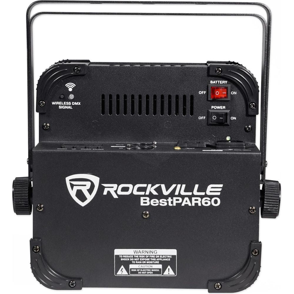 (2) BEST PAR 60 Rechargeable Wash Lights w/Wireless DMX Controller