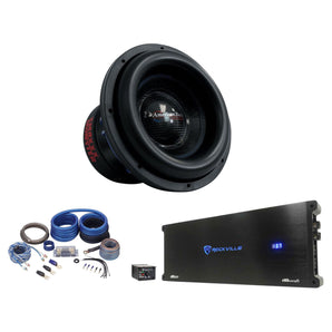 American Bass XMAX1222 12" 3500W RMS Competition Car Subwoofer+Amplifier+Amp Kit