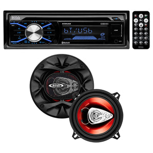 Boss 508UAB 1-DIN Car CD/MP3 Player Receiver w/Bluetooth/USB+(2) 5.25" Speakers