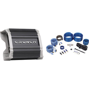 Crunch PZ2-2030.4D Compact 4 Channel 2000w Class D Car Amplifier+Amp Wire Kit