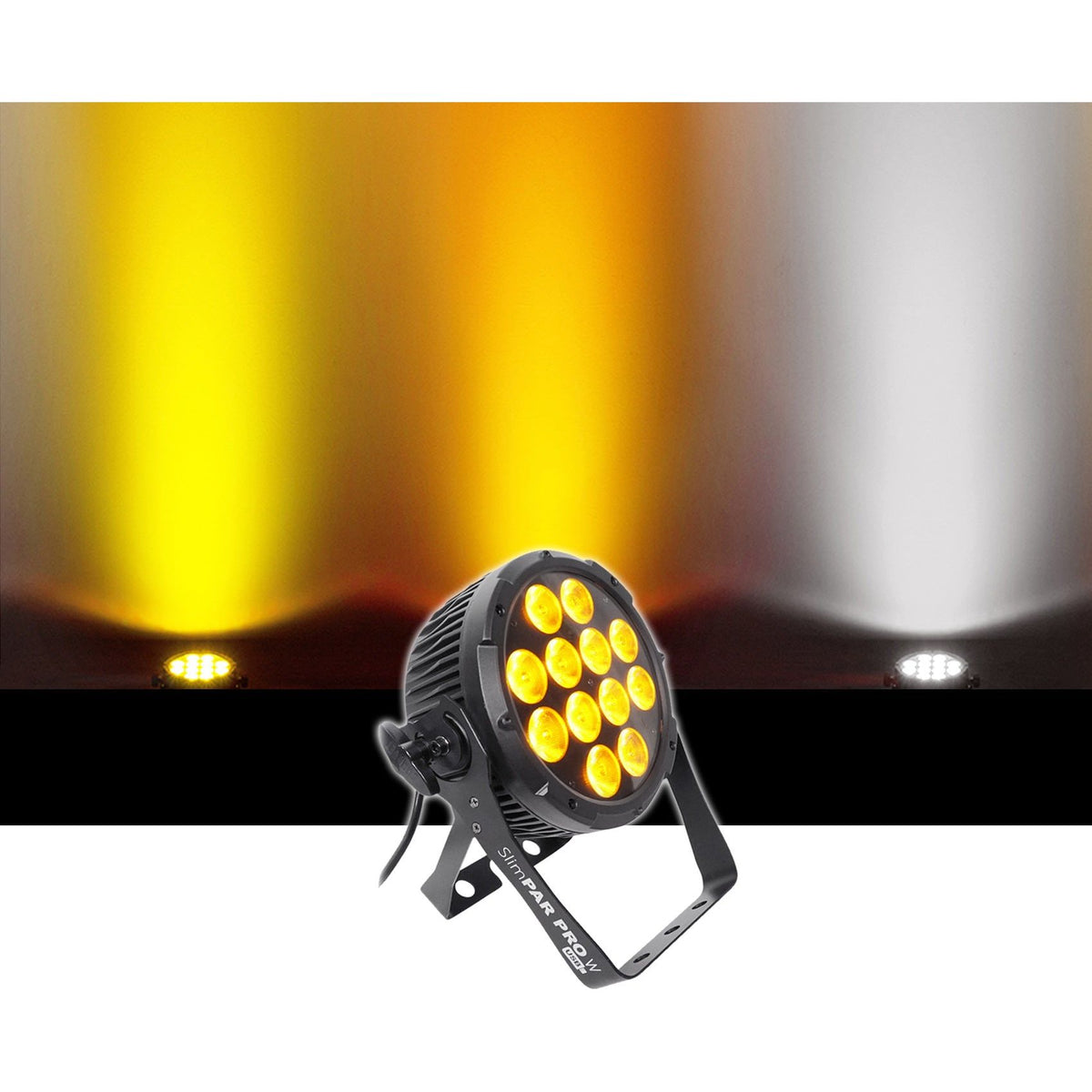 (6) SlimPar Pro W USB Wash Lights + Transport Cart + DMX Cables
