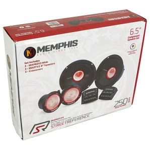2) Pairs Memphis Audio SRXP62CV2 SRX Pro 6.5" 250w Component Car Speakers w/LEDs