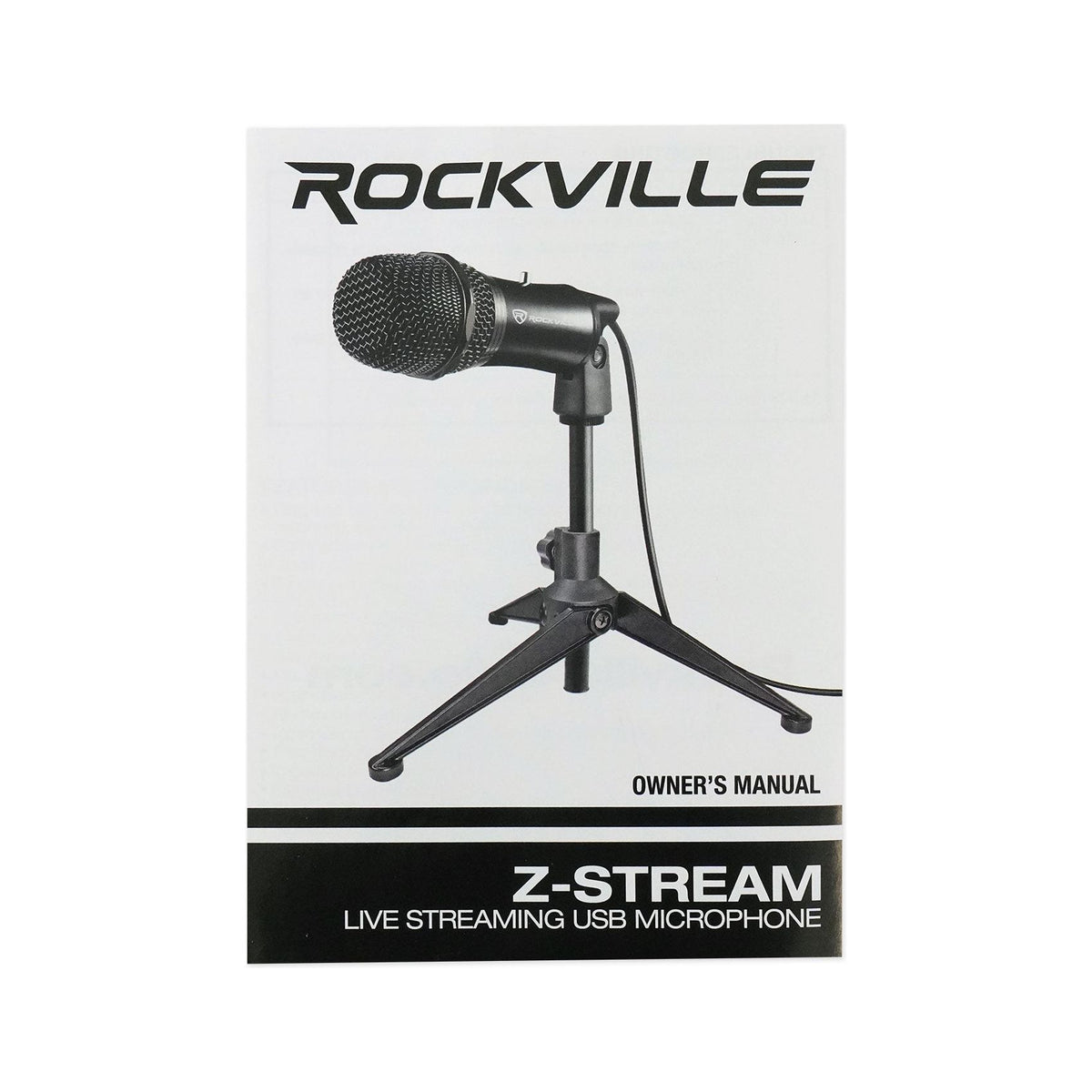 Rockville Z-Stream USB Microphone + RockPop Dual-Screen Filter Bundle