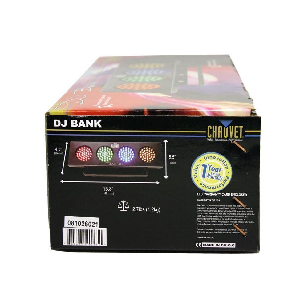 Chauvet DJ BANK RGBA LED Party Light w/ Automated Sound Activated Programs