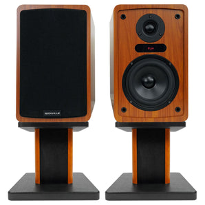 Rockville ELITE-5C 5.25" Wood Computer Speakers w/Bluetooth + Desktop Stands
