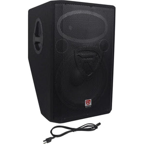 (2) Rockville RSM15A 15" 2-Way Powered Active Floor Monitor Speakers 2800 Watts