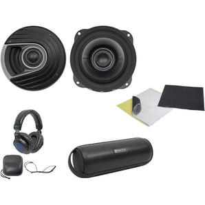 2) Polk Audio MM522 5.25” 600 Watt Car Audio Speakers+Rockmat+Speaker+Headphones