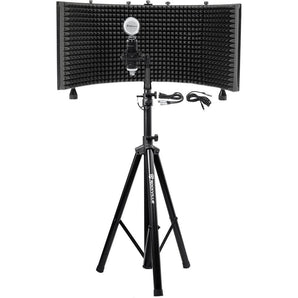 Rockville Recording Studio Microphone+Foam Shield+Mount+Filter+Tripod Stand
