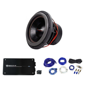 American Bass HD12D2 HD 12" 4000w Competition Car Subwoofer+Mono Amplifier+Wires