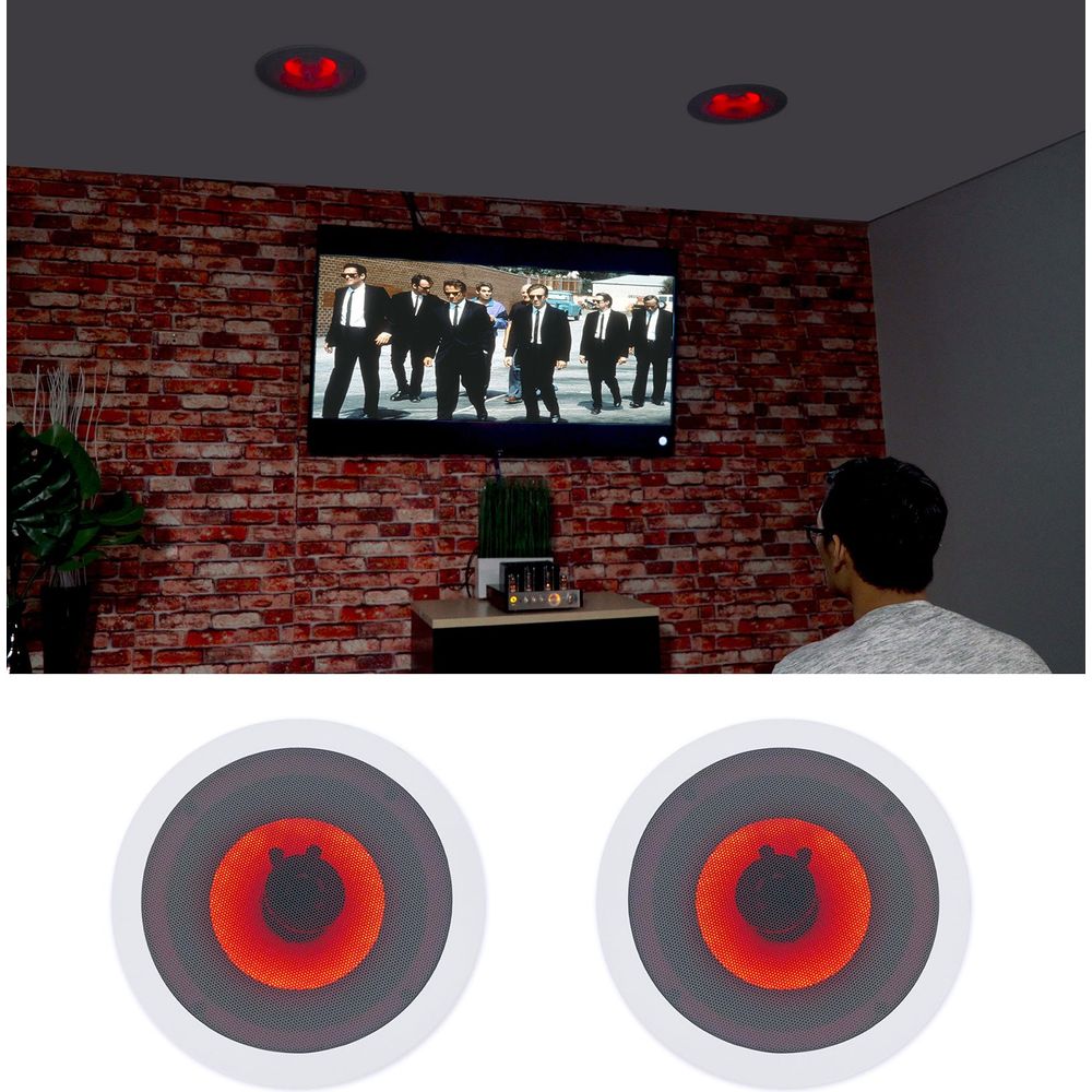 BluTube Tube Amplifier + (4) 6.5" LED Ceiling Speakers