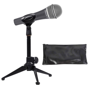 SAMSON Q8x Professional Microphone+Desktop Tripod Mic Stand+Clip+Carry Bag