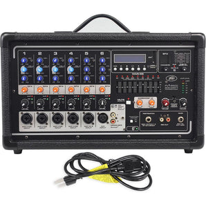 Peavey Pvi6500 400 Watt 6-Ch Powered Live Sound Mixer w/Bluetooth PVI 6500+Stand