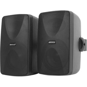 (6) Rockville WET-7020B Black 70V 5.25" Commercial Indoor/Outdoor Wall Speakers