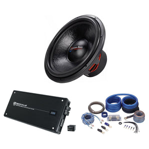 American Bass HD18D2 HD 18" 4000w Competition Subwoofer+Mono Amplifier+Wire Kit