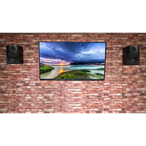 (2) Rockville APM6B 6.5" Powered Studio Monitor Speakers+Swivel Wall Brackets