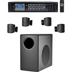 JBL C50PACK Commercial Sub+(4) Wall Speakers+350w Amplifier For Office/Store/Gym