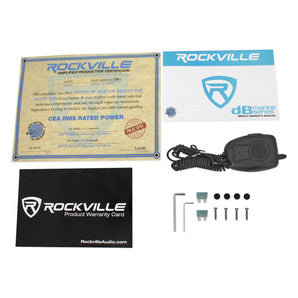 Rockville DBM45 4-Channel 2000w Rated Marine/Boat Amplifier+Amp Wire Kit