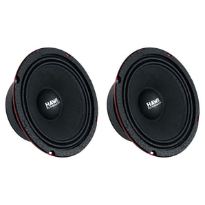 (2) American Bass 500w Hawk-65 6.5" Midrange Midbass Car Speakers w/Grills 4 Ohm