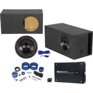 American Bass XFL-1222 2000w 12" Subwoofer+Vented Sub Box+Mono Amplifier+Amp Kit