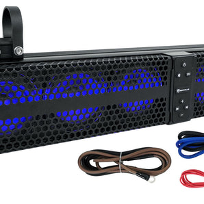 Rockville XBAR-32 32" ATV/UTV Soundbar Bluetooth Speaker System w/LED + Wire Kit