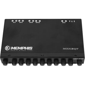 Memphis MXAEQ7 1/2 Din 7-Band Car Audio EQ Equalizer w/ Front, Rear + Sub Output