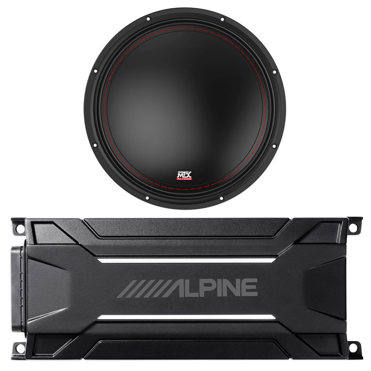 MTX 3512-02 12" Subwoofer + Alpine Mono Amplifier