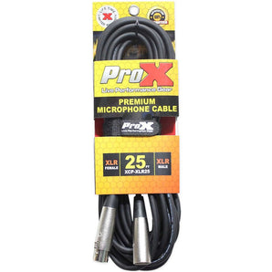 ProX 25ft XLR Male to XLR Female Cable