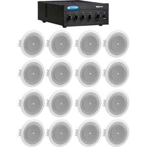 Crown 160MA 60 Watt Amplifier+(16) 4" JBL Speakers For Restaurant/Bar/Cafe