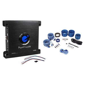 Planet Audio Anarchy AC1200.4 1200 Watt 4 Channel Car Amplifier+Amp Kit