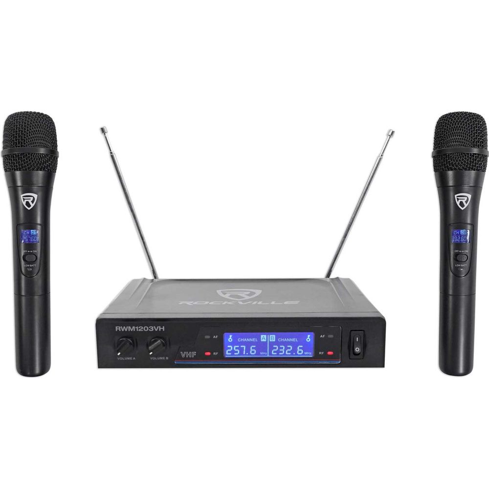 10" Powered Karaoke Machine/System w/LEDs+(2) Wireless Microphones