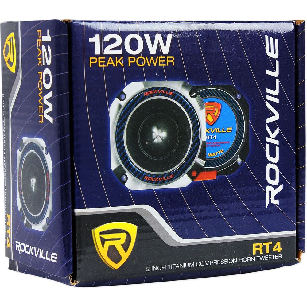 (2) RT4 2" Home Theater Tweeters Titanium Compression Horns w/240 Watts