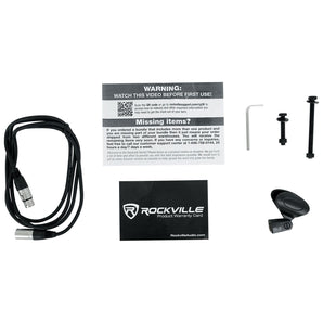 Rockville RCM03 Studio Recording Condenser Microphone+Shock Mount+Pro Boom Arm