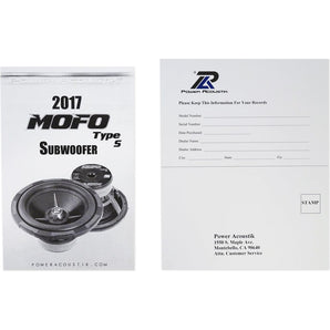 (2) Power Acoustik MOFOS-12D4 12" 2500w Subwoofers+Sealed Box+Amplifier+Amp Kit
