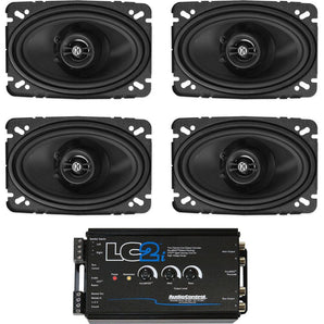 4) Memphis Audio PRX46 4x6" Speakers+AudioControl Hi/Lo Converter Bass Processor