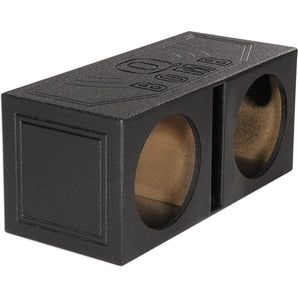 Q Power QBOMB12V Dual 12-Inch Vented Speaker Box with Durable Bed Liner Spray