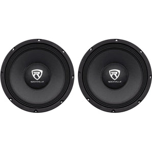 2) Rockville RM104PRO 10" 1200 Watt 4-Ohm SPL Car Midrange Mid-Bass Pro Speakers