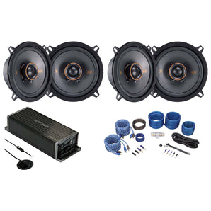 4 Kicker 47KSC504 KSC504 5.25" Car Speakers+4-Channel Smart Amplifier EQ+Amp Kit