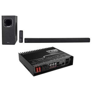AudioControl LC-4.800 800w RMS 4 Channel Amplifier/Bass Processor+Soundbar+Sub