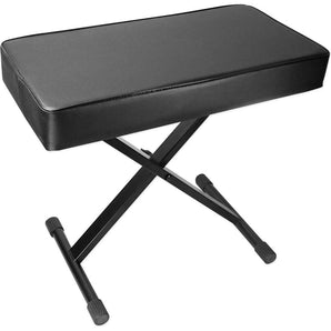 Rockville RKB61 Extra Thick Padded Foldable Keyboard Bench w/ Quick-Release