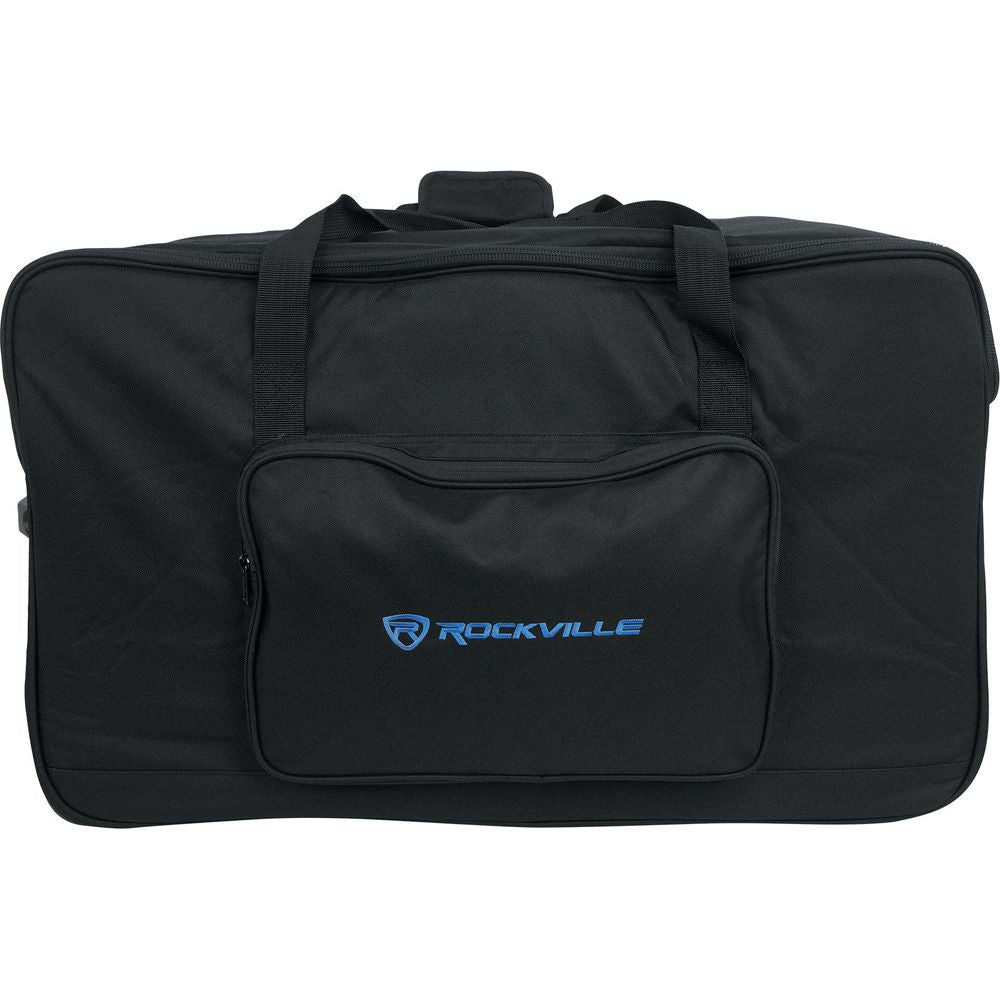 (2) RPG15 15" Powered 1000W DJ PA Speakers+(2) Rolling Travel Bags