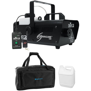 Chauvet DJ H1000 Hurricane 1000 Fog Machine+Remote+Waterproof Carry Bag Case