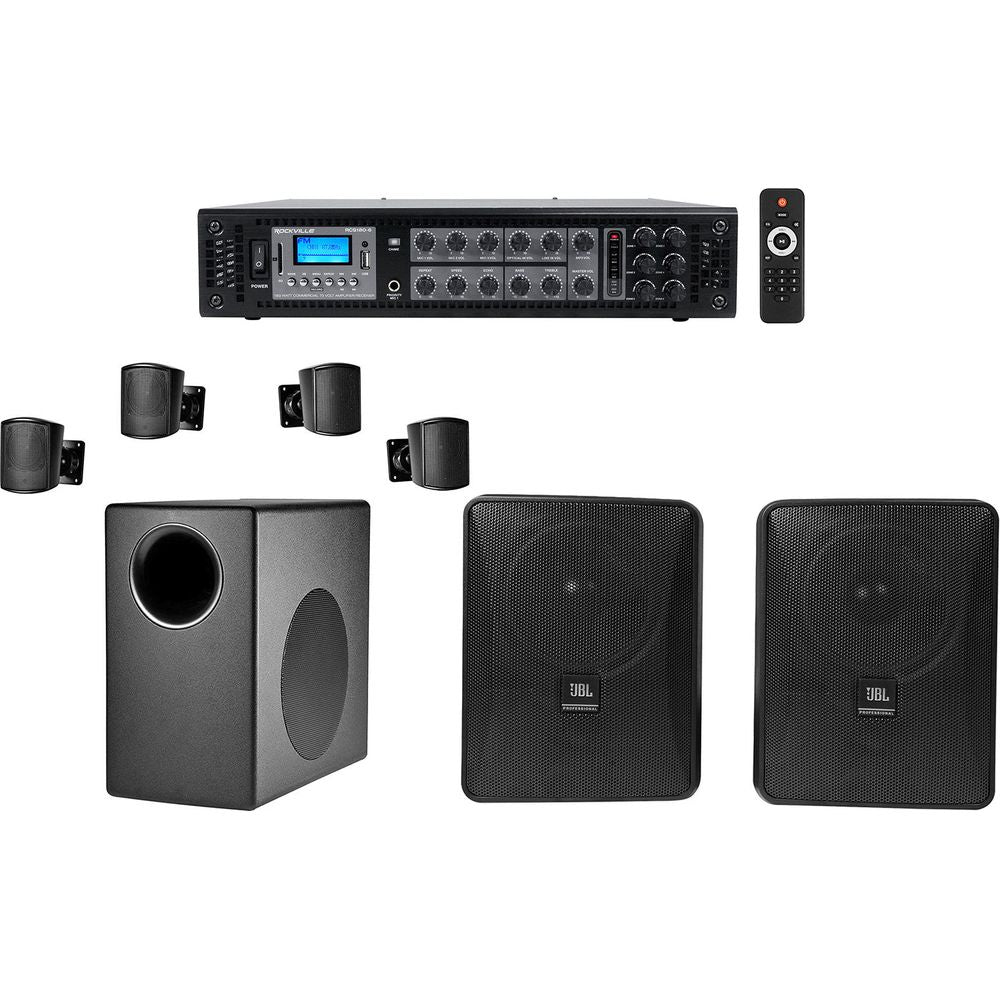 Rockville RCS1806 180 Watt 6 Zone 70v Commercial/Restaurant Amplifier