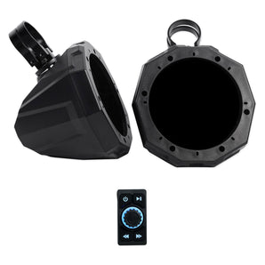 Pair SSV 6.5" Tower Speaker Pods w/ 1.75" Clamps+Memphis Bluetooth Controller