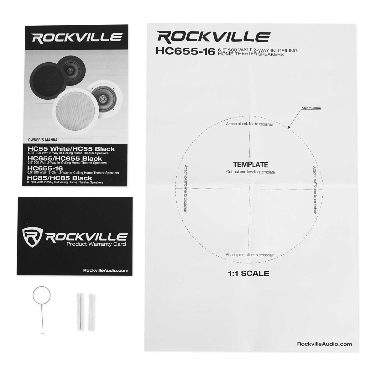 RPA60BT 8-Pack + HC655-16 White Ceiling Speakers Bundle