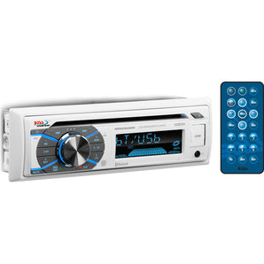 Boss Audio MR508UABW Single-Din Marine Stereo Receiver w/ Bluetooth MP3/CD AM/FM