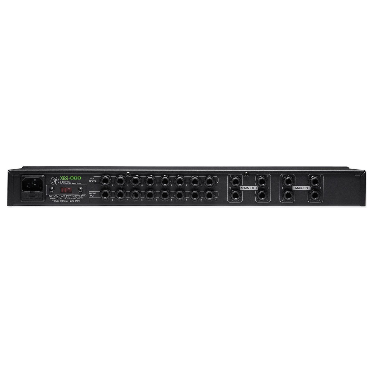 Mackie HM-800 Pro Rackmount 8-Channel Headphone Amplifier w/16 Headphone outputs
