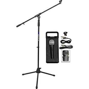 Rockville RMC-XLR High-End Metal Handheld Wired Microphones +Tripod Base Stand